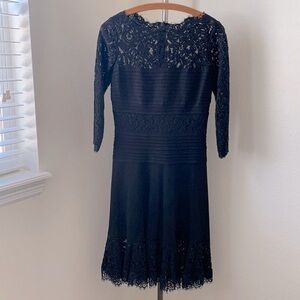 Takashi Shoji sz S black lace dress EUC